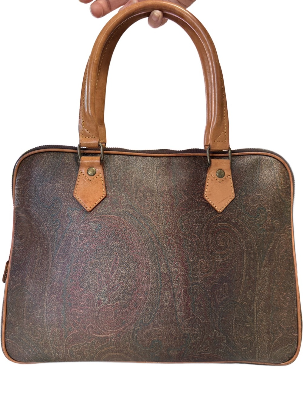 Vintage Etro Paisley Document Briefcase/Office Tote | Made in Italy | Rare Style